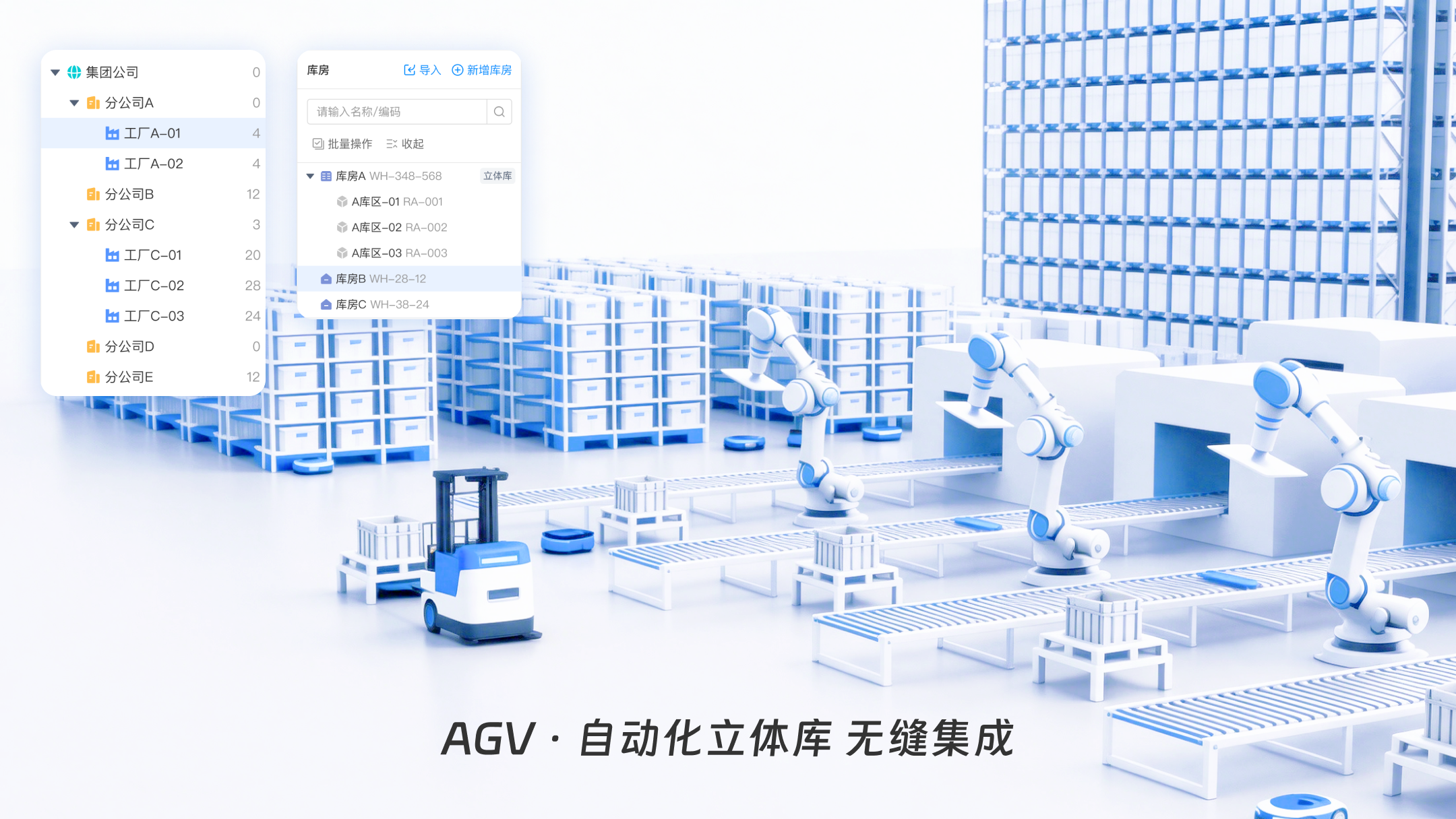 AGV/自动化立体库无缝集成