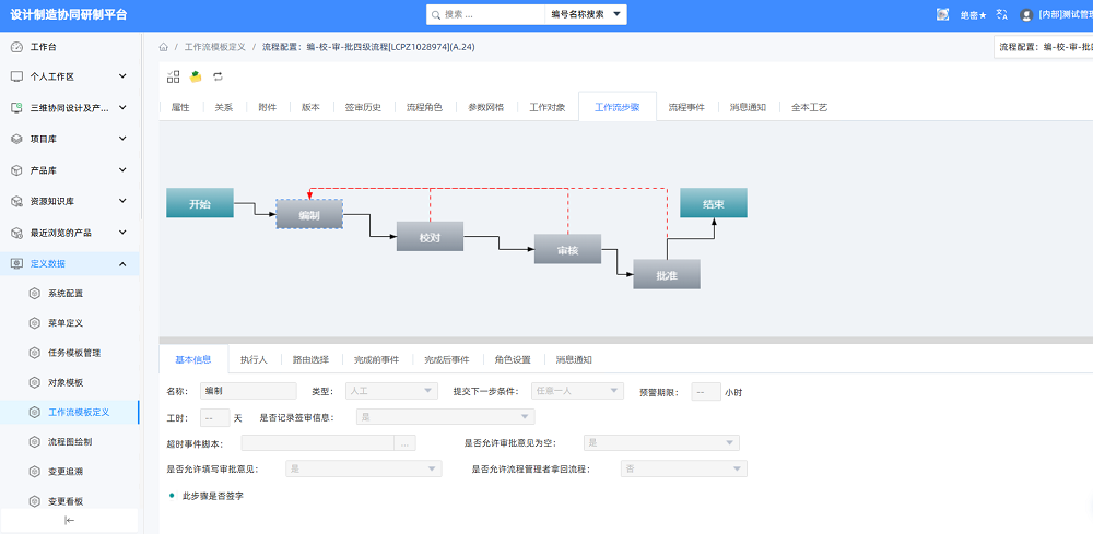 PDM研发管理，工作流建模和运行引擎